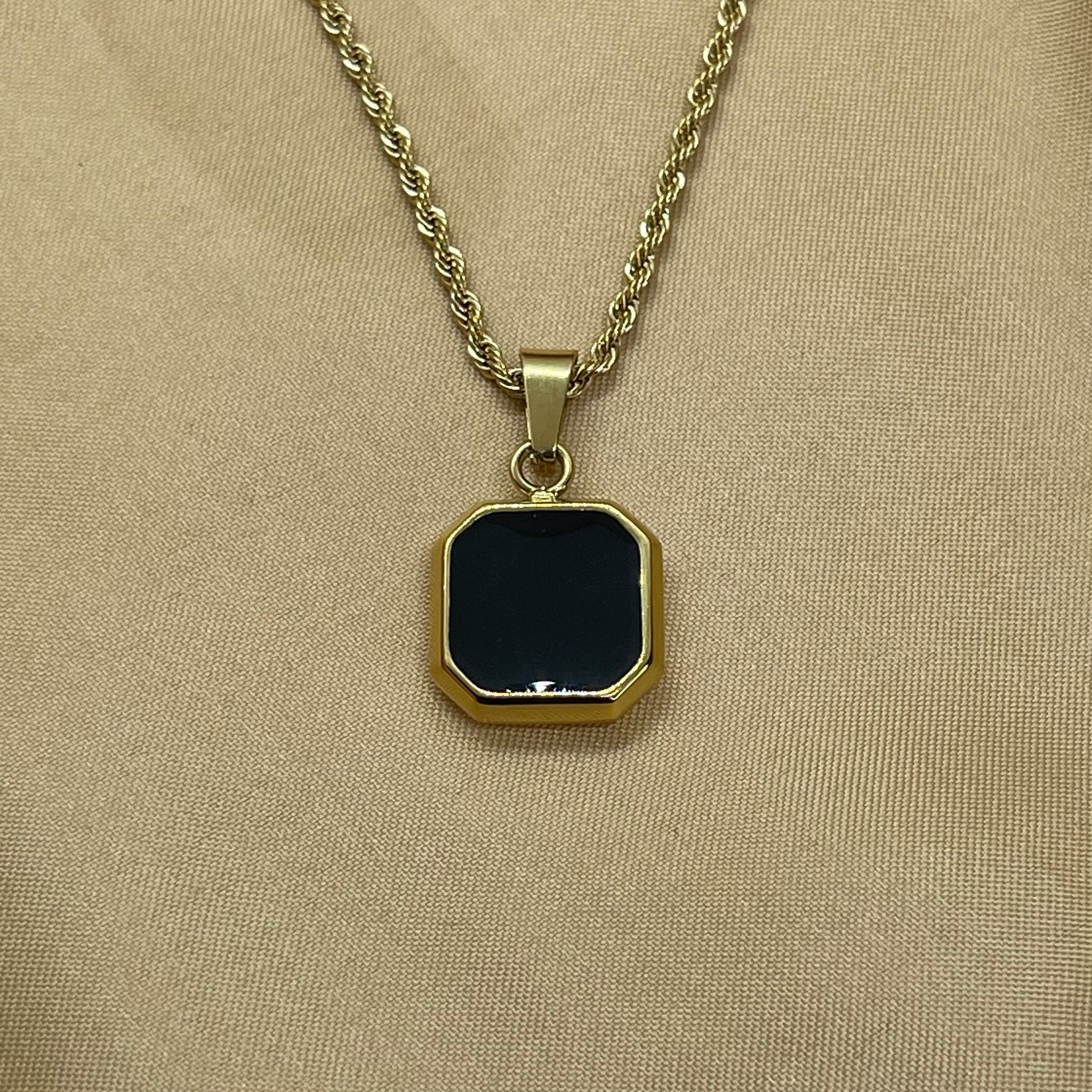 Onyx Pendant Necklace
