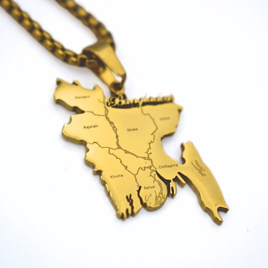 Bangladesh Map Necklace