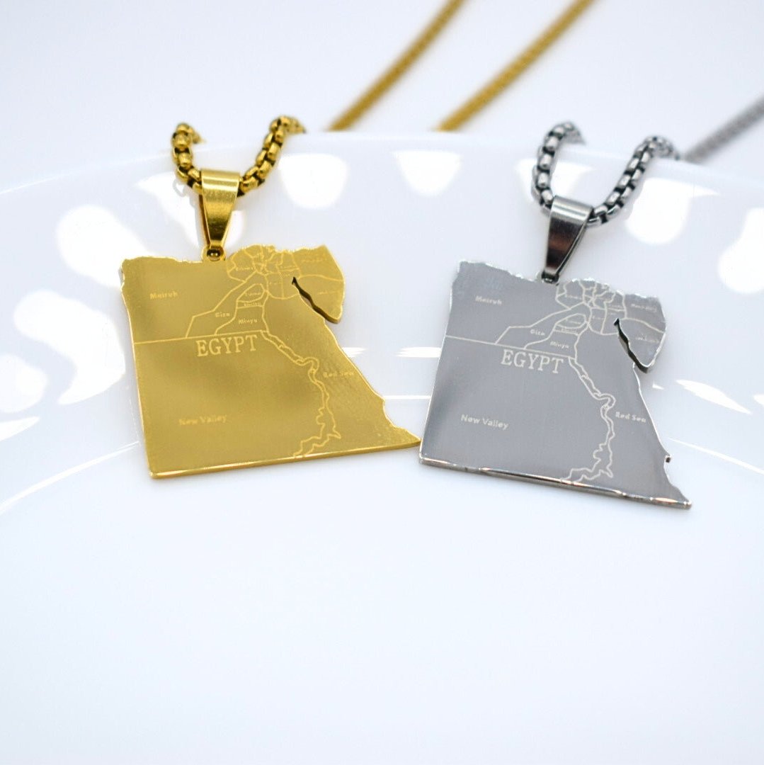 Egypt Map Necklace