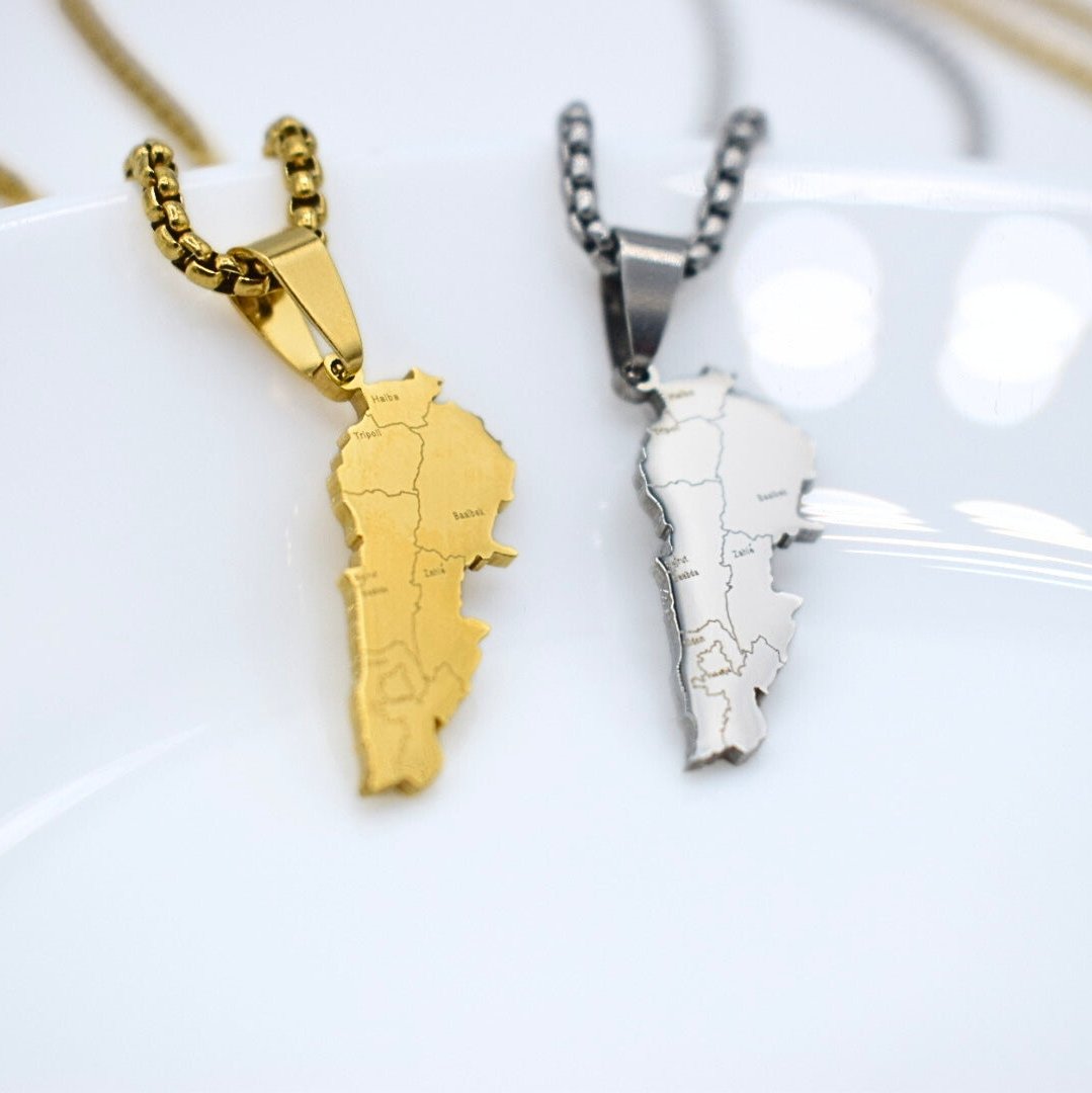 Libya Map Necklace