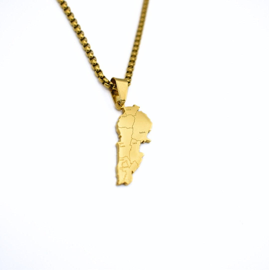 Libya Map Necklace