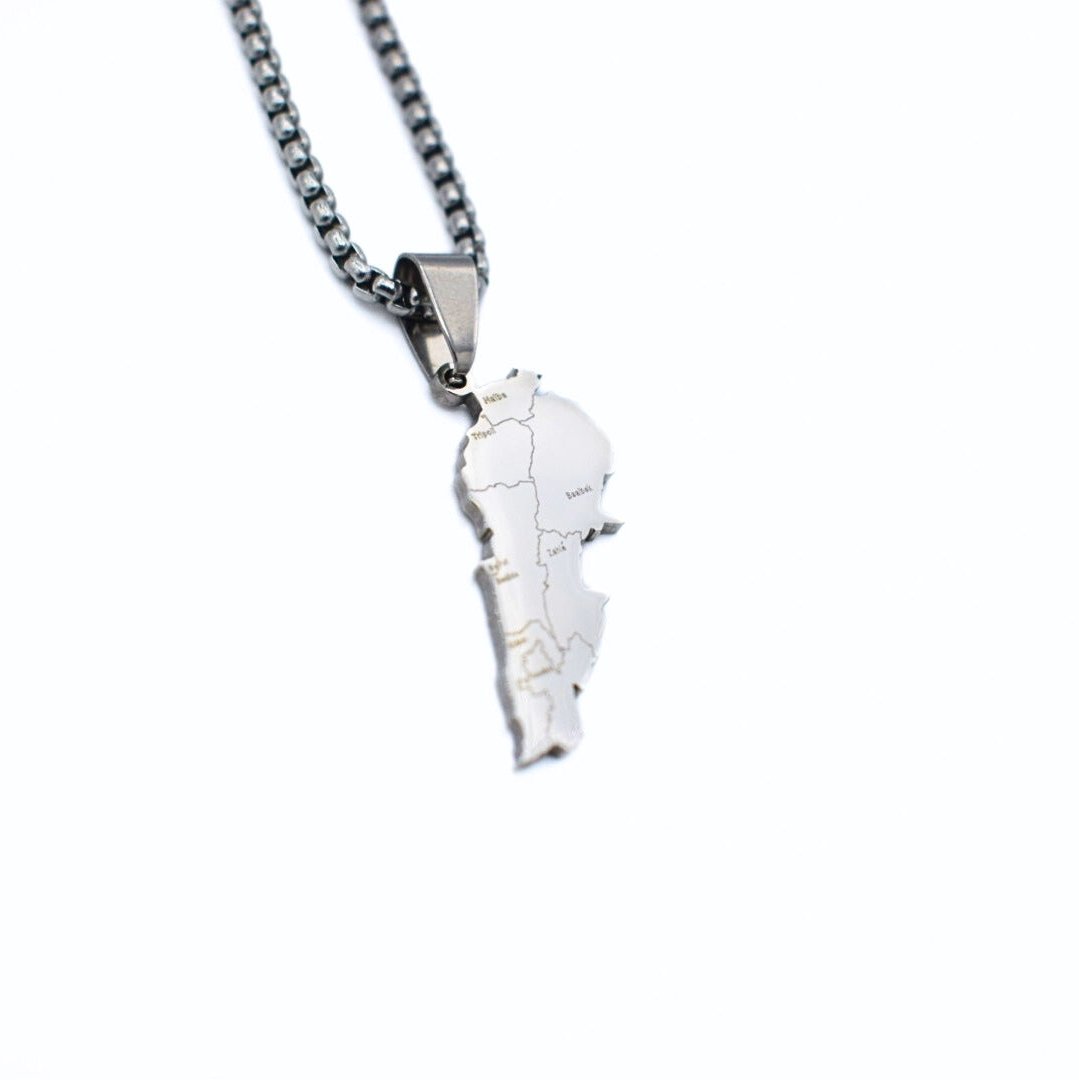 Libya Map Necklace