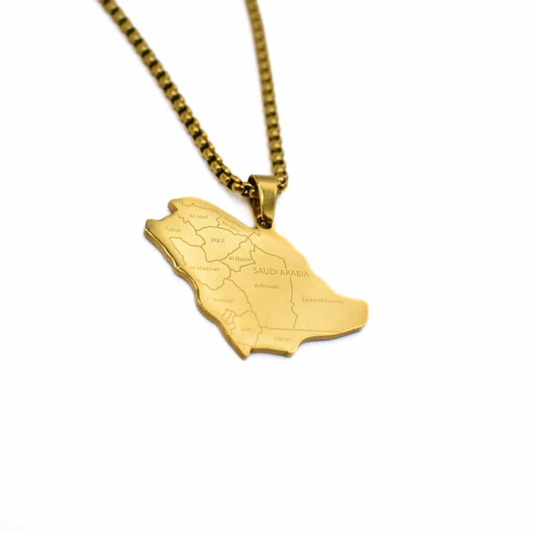 Saudi Arabia Map Necklace