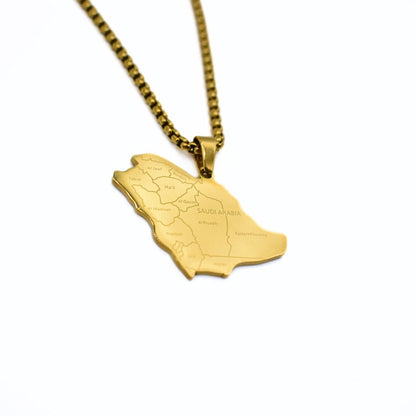 Saudi Arabia Map Necklace