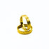 This is a gold ring with the Arabic engraving of "verily with hardship comes ease" 