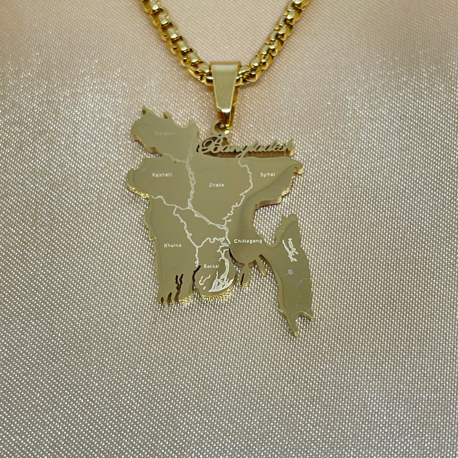 Bangladesh Map Necklace