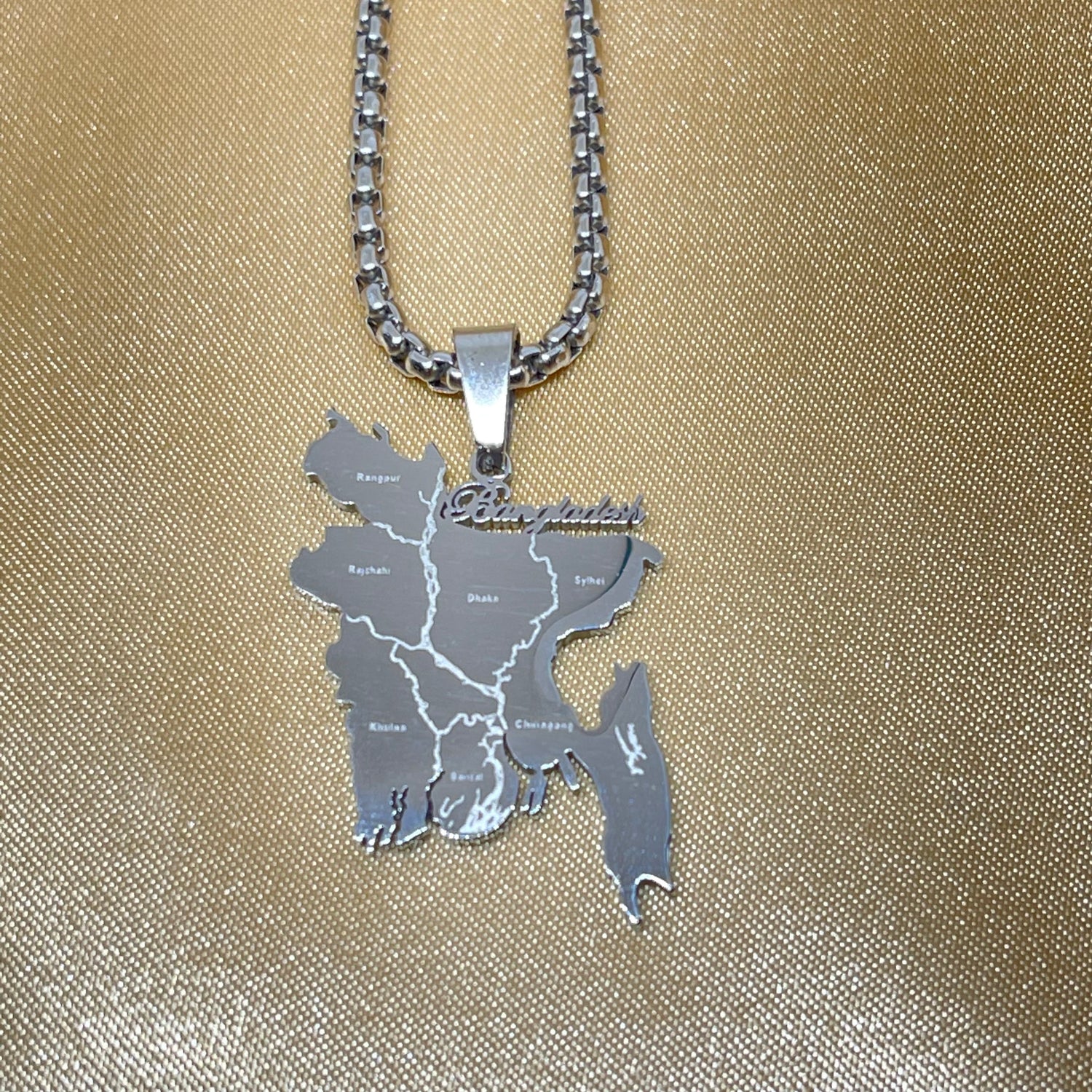 Bangladesh Map Necklace