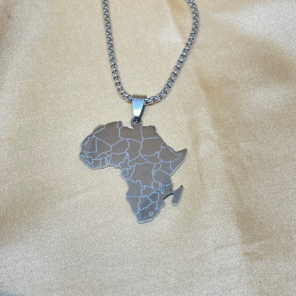 Africa Map Necklace