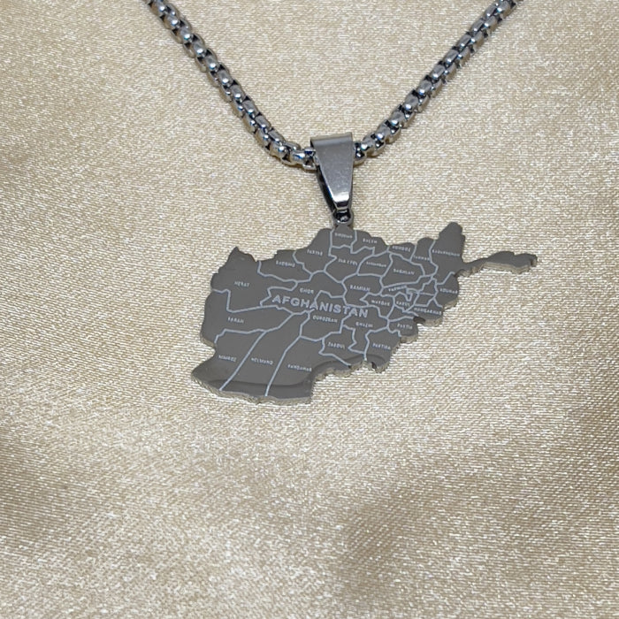 Afghanistan Map Necklace